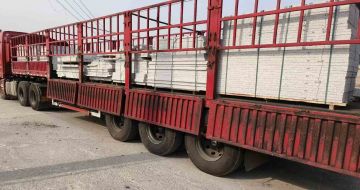 眉山 白麻荔枝面外墙干挂，工厂装车日常