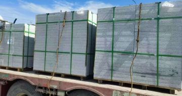 眉山 芝麻白花岗岩地铺石装车日常