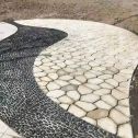 眉山 黄金麻冰裂纹地铺石工地铺装案例