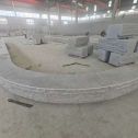 眉山 芝麻白异形坐凳，自然面光面弧形加工
