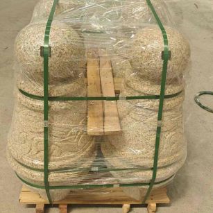 眉山 黄金麻异形定制雕花——棒棒糖挡车柱