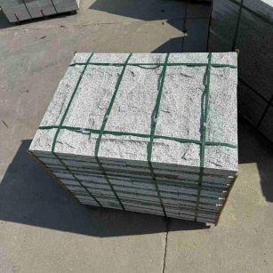 眉山 白麻花岗岩石材自然面蘑菇石成品