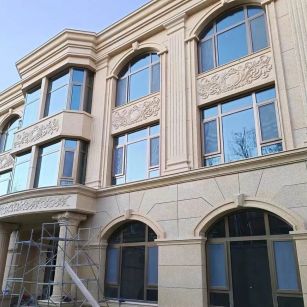 眉山 黄金麻花岗岩别墅外墙干挂