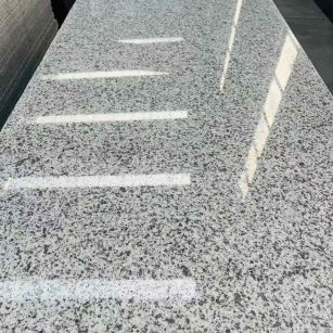 眉山 白麻花岗岩光面毛板