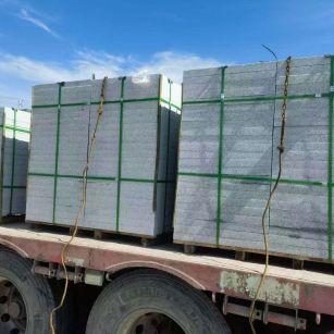 眉山 芝麻白花岗岩地铺石装车日常