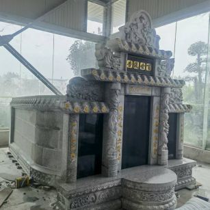 眉山 芝麻白墓碑效果展示图