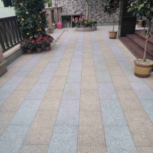 眉山 黄金麻白麻荔枝面庭院铺装展示