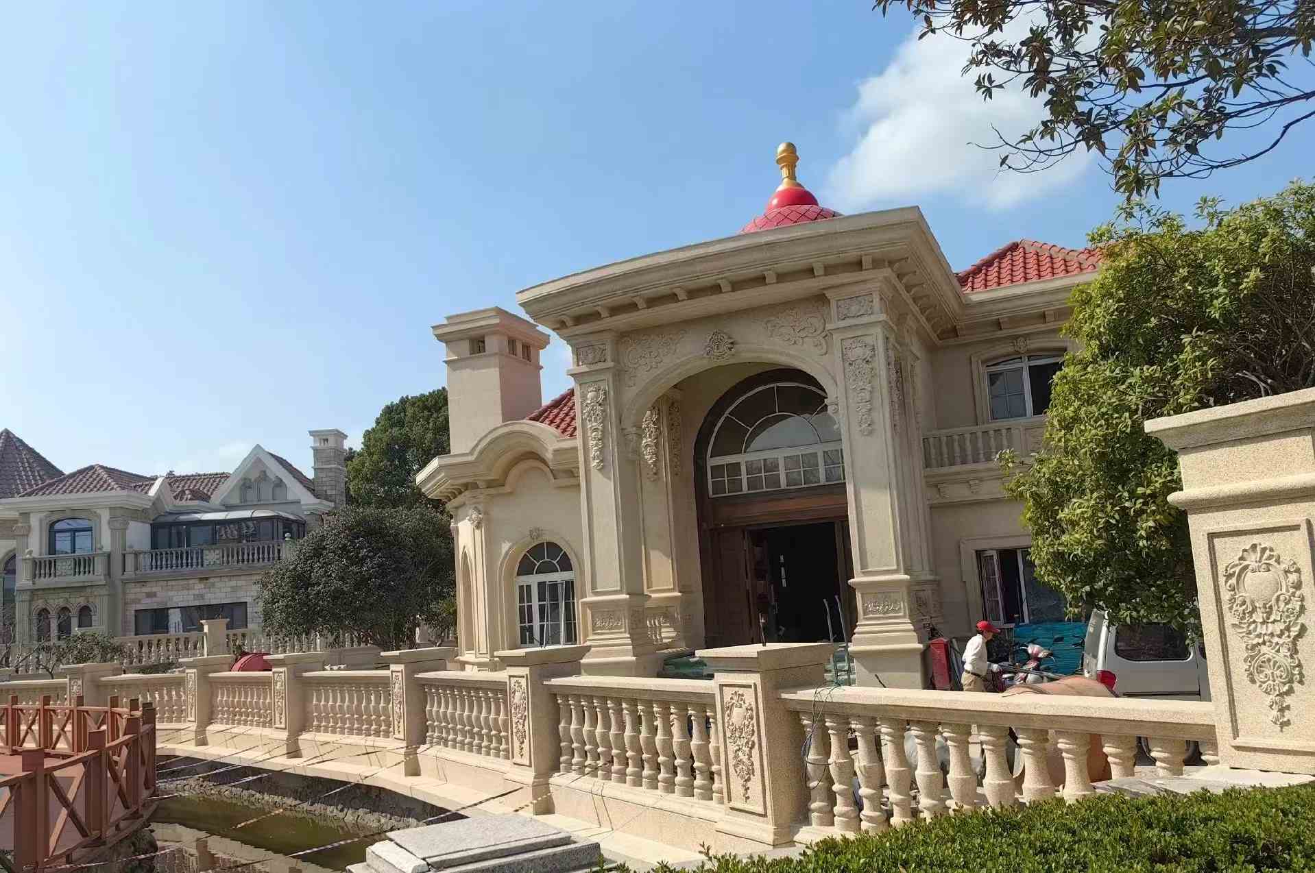 眉山 黄金麻花岗岩欧式别墅