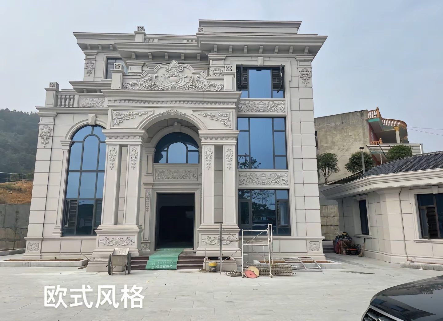 眉山 白麻花岗岩别墅外墙干挂